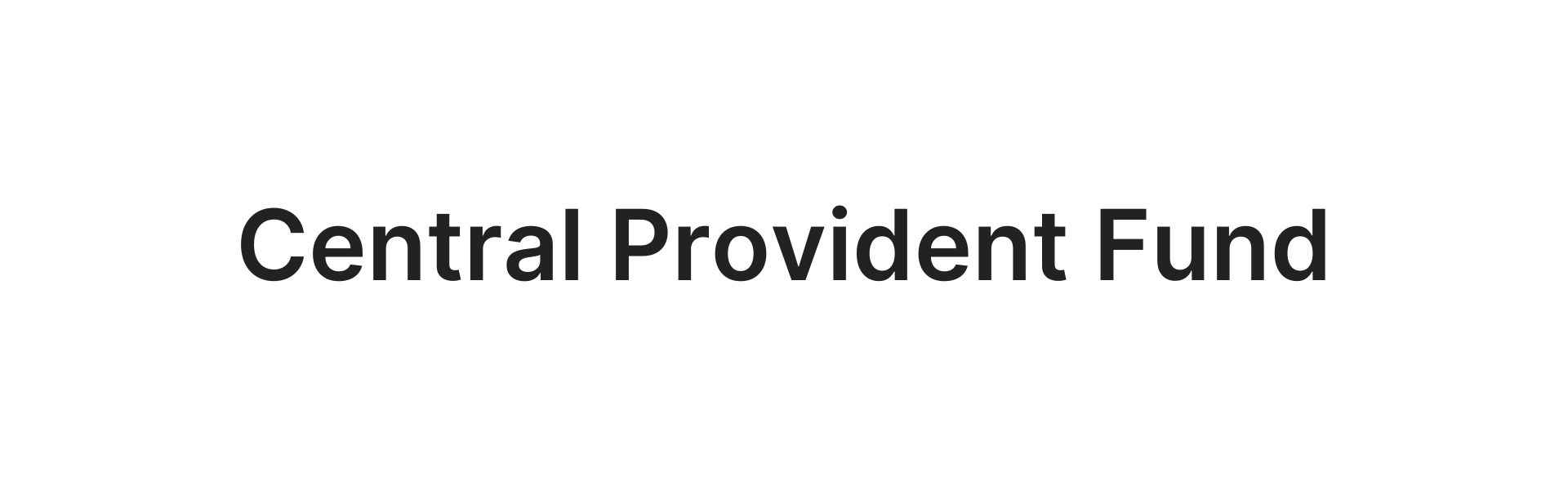 Central Provident Fund